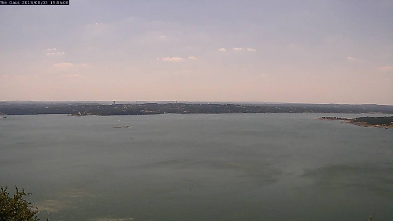 Lake Travis webcam, August 3, 2015 3:00 PM CT