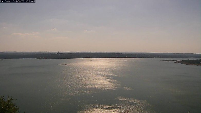 Lake Travis webcam, August 3, 2015 4:35 PM CT