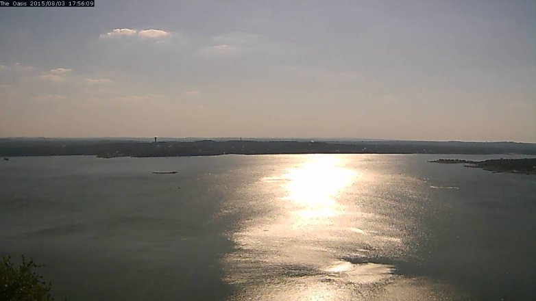 Lake Travis webcam, August 3, 2015 5:00 PM CT