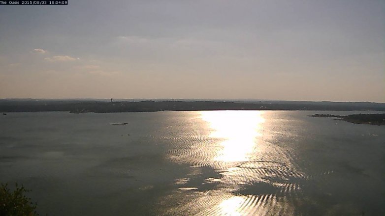 Lake Travis webcam, August 3, 2015 5:10 PM CT