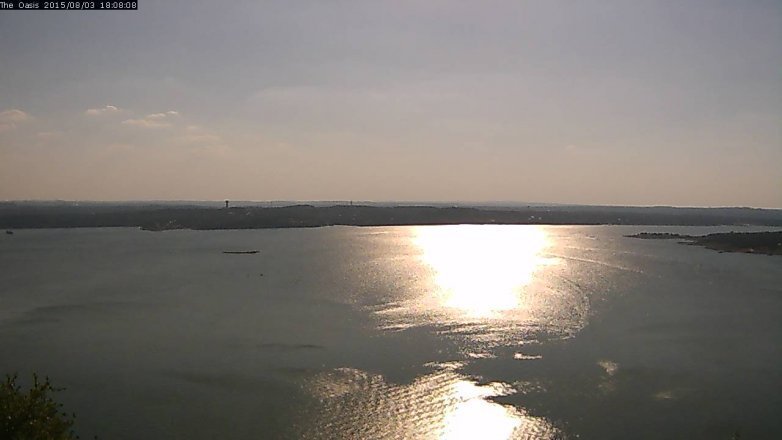 Lake Travis webcam, August 3, 2015 5:15 PM CT