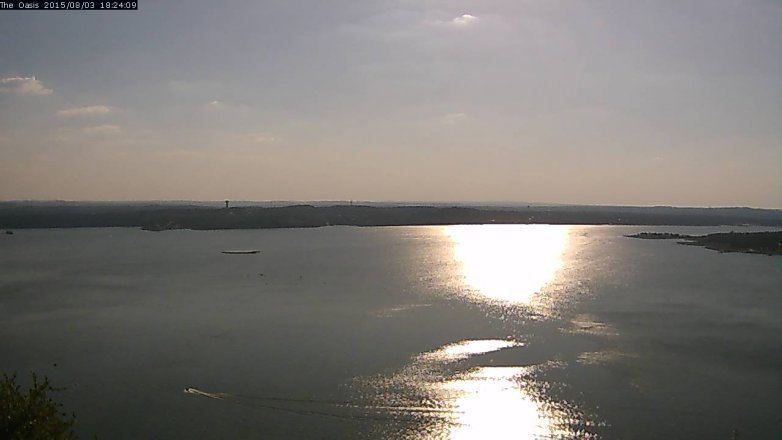 Lake Travis webcam, August 3, 2015 5:30 PM CT