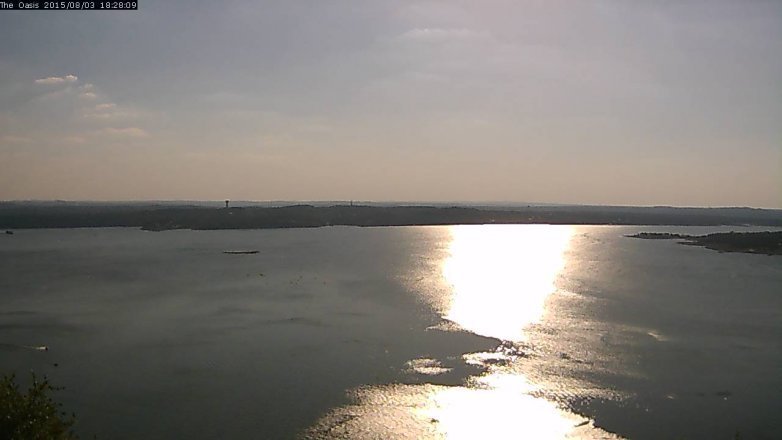 Lake Travis webcam, August 3, 2015 5:35 PM CT