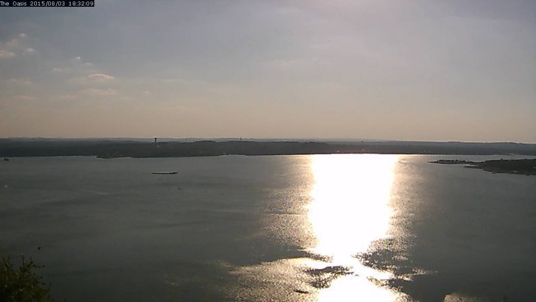 Lake Travis webcam, August 3, 2015 5:40 PM CT