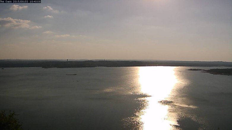 Lake Travis webcam, August 3, 2015 5:45 PM CT