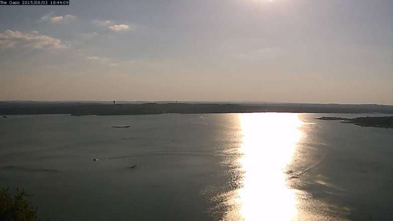 Lake Travis webcam, August 3, 2015 5:50 PM CT