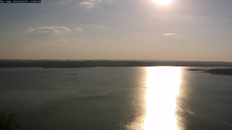 Lake Travis webcam, August 3, 2015 6:00 PM CT