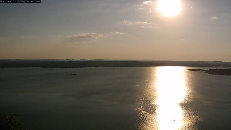 Lake Travis webcam, August 3, 2015 6:20 PM CT