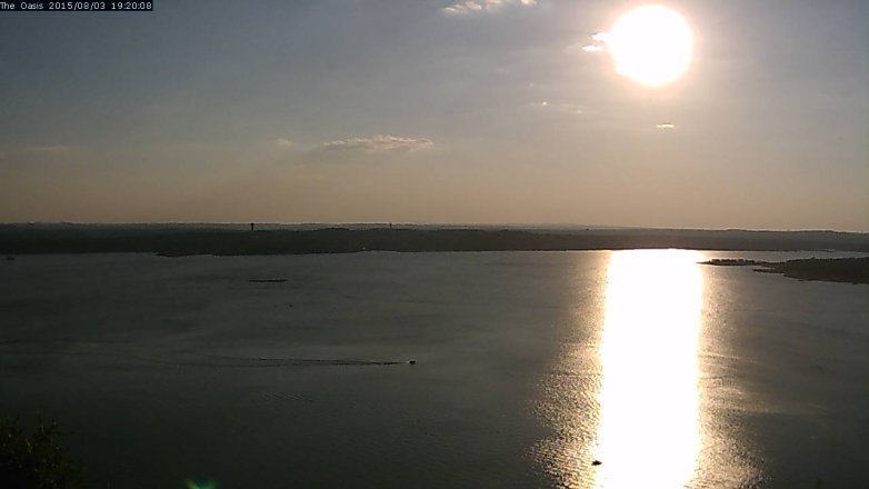 Lake Travis webcam, August 3, 2015 6:25 PM CT