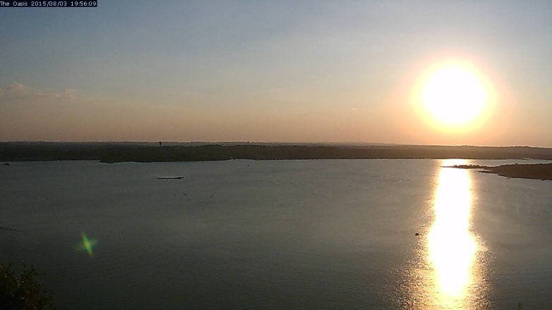 Lake Travis webcam, August 3, 2015 7:00 PM CT