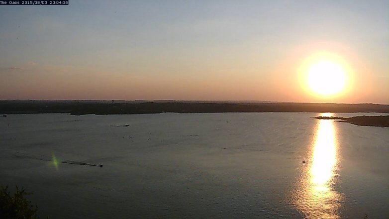 Lake Travis webcam, August 3, 2015 7:10 PM CT