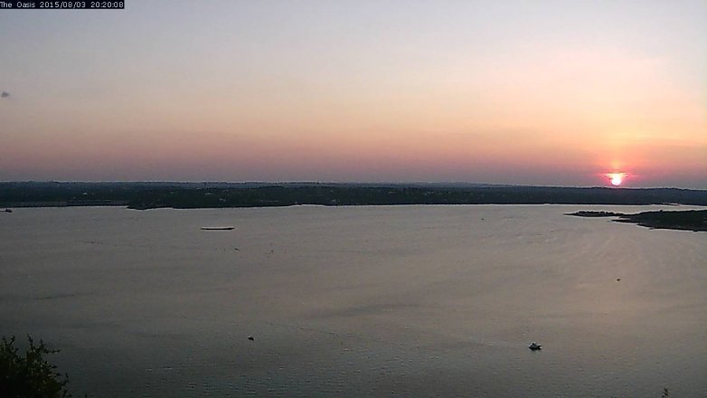 Lake Travis webcam, August 3, 2015 7:25 PM CT