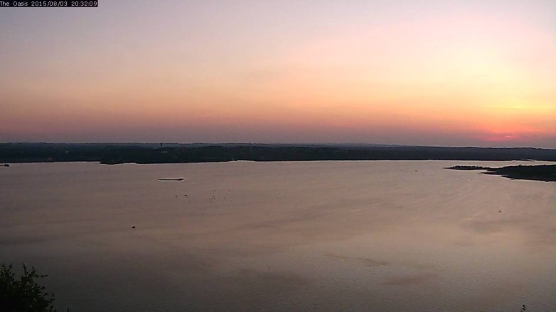 Lake Travis webcam, August 3, 2015 7:40 PM CT