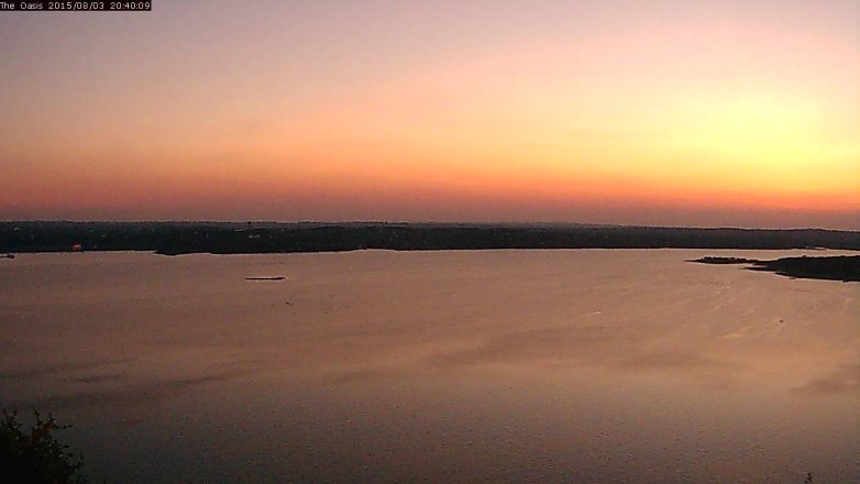 Lake Travis webcam, August 3, 2015 7:45 PM CT