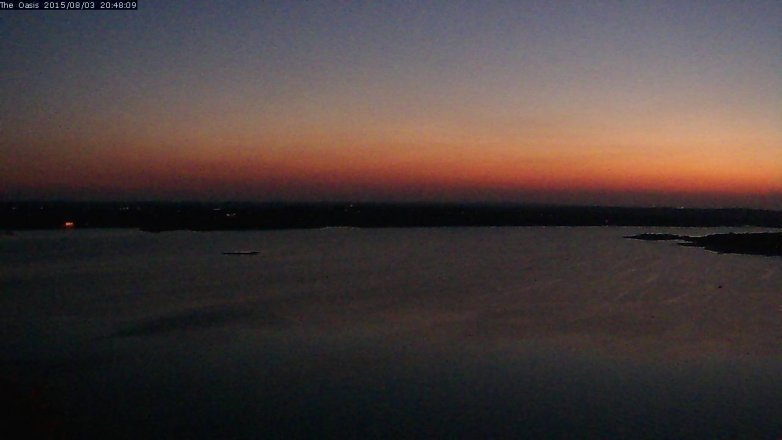 Lake Travis webcam, August 3, 2015 7:55 PM CT
