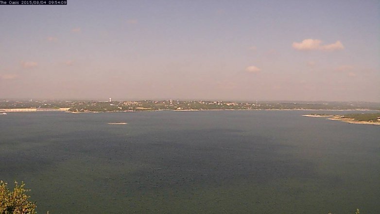 Lake Travis webcam, August 4, 2015 9:00 AM CT