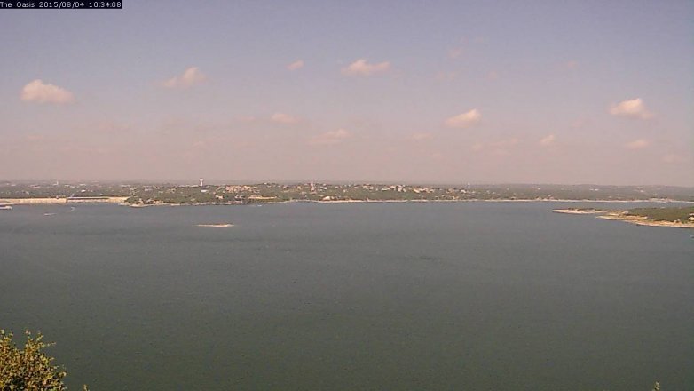Lake Travis webcam, August 4, 2015 9:40 AM CT