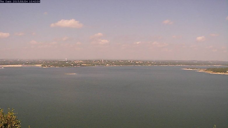 Lake Travis webcam, August 4, 2015 9:50 AM CT