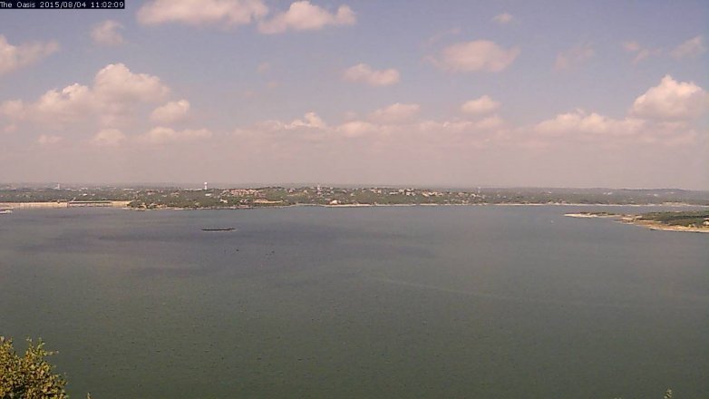 Lake Travis webcam, August 4, 2015 10:10 AM CT