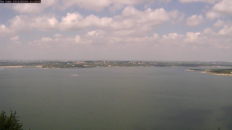 Lake Travis webcam, August 4, 2015 10:25 AM CT