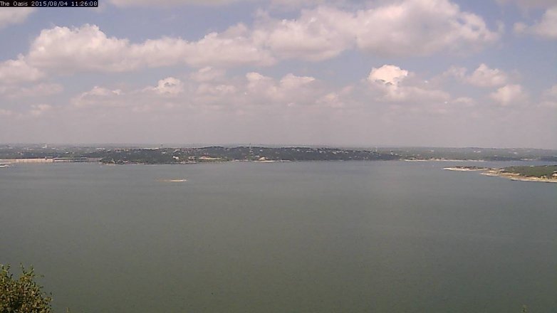 Lake Travis webcam, August 4, 2015 10:30 AM CT