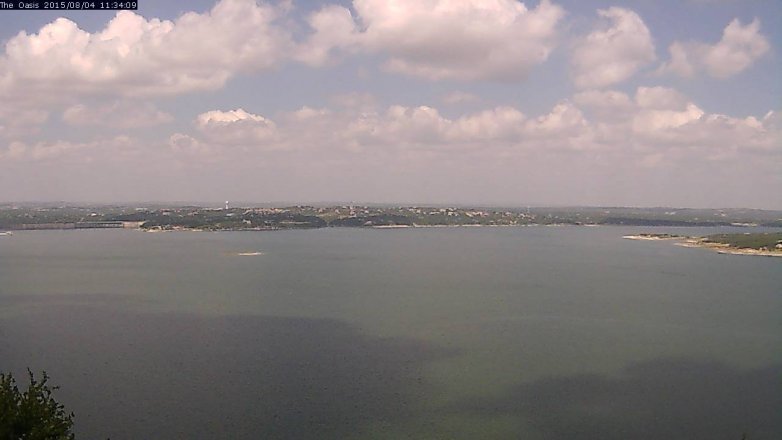 Lake Travis webcam, August 4, 2015 10:40 AM CT