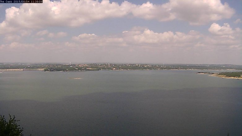 Lake Travis webcam, August 4, 2015 10:45 AM CT