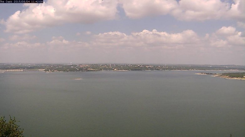 Lake Travis webcam, August 4, 2015 10:50 AM CT