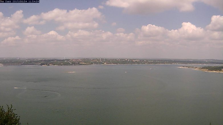 Lake Travis webcam, August 4, 2015 11:00 AM CT
