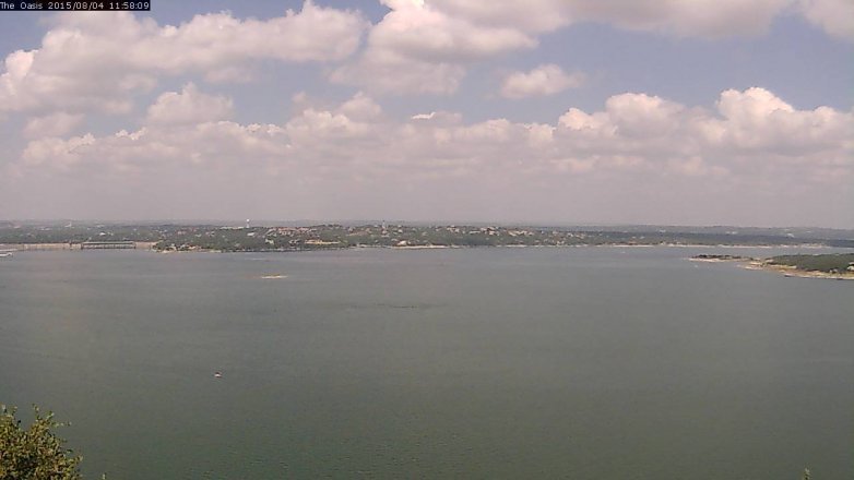 Lake Travis webcam, August 4, 2015 11:05 AM CT