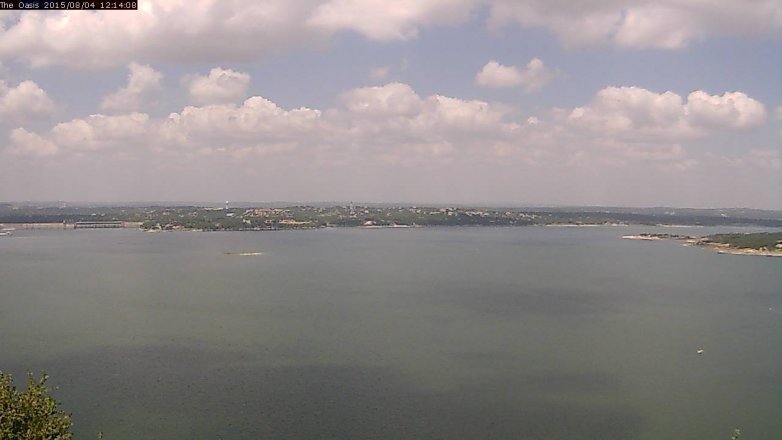 Lake Travis webcam, August 4, 2015 11:20 AM CT
