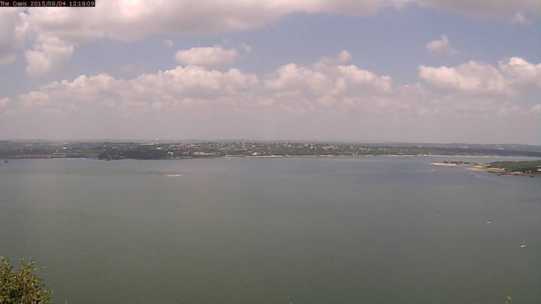 Lake Travis webcam, August 4, 2015 11:25 AM CT