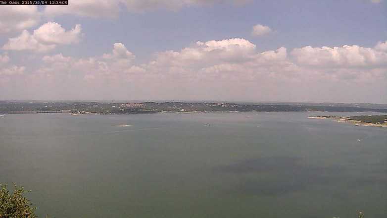 Lake Travis webcam, August 4, 2015 11:40 AM CT
