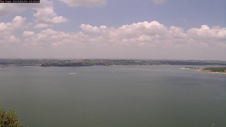 Lake Travis webcam, August 4, 2015 11:45 AM CT