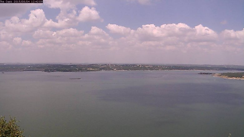 Lake Travis webcam, August 4, 2015 11:50 AM CT