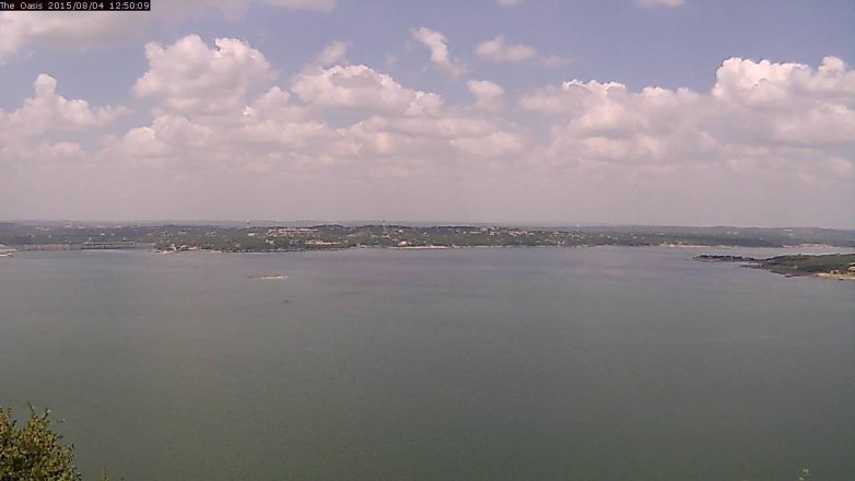 Lake Travis webcam, August 4, 2015 11:55 AM CT
