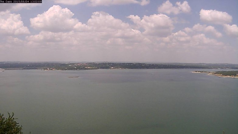 Lake Travis webcam, August 4, 2015 12:10 PM CT