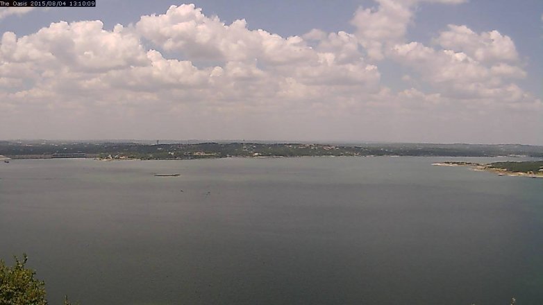 Lake Travis webcam, August 4, 2015 12:15 PM CT
