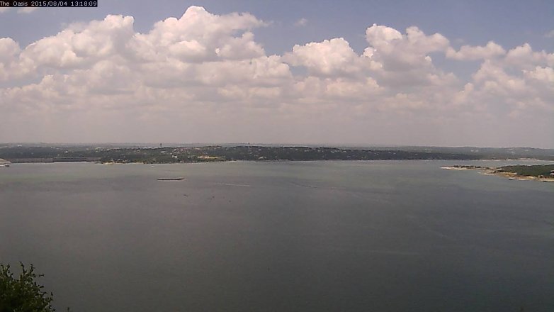 Lake Travis webcam, August 4, 2015 12:25 PM CT