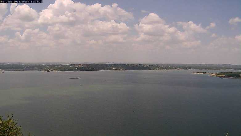 Lake Travis webcam, August 4, 2015 12:35 PM CT