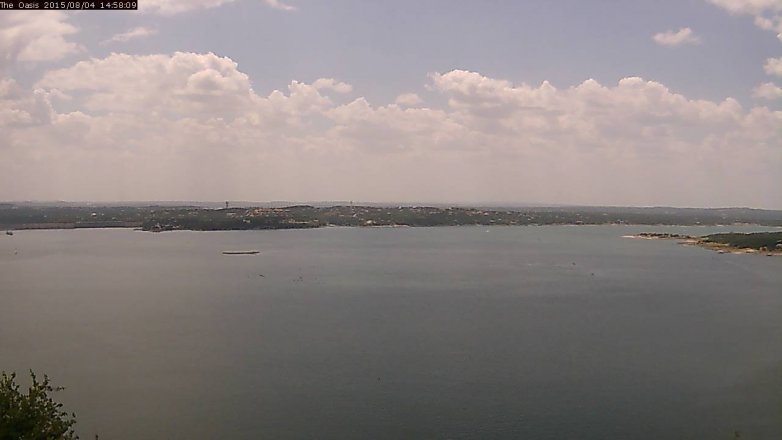 Lake Travis webcam, August 4, 2015 2:05 PM CT
