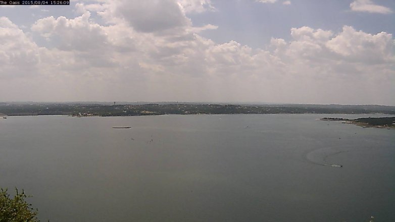 Lake Travis webcam, August 4, 2015 2:30 PM CT