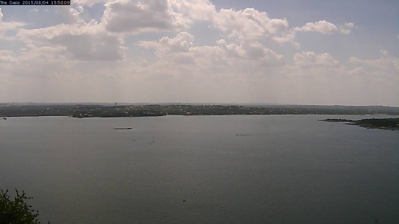 Lake Travis webcam, August 4, 2015 3:00 PM CT