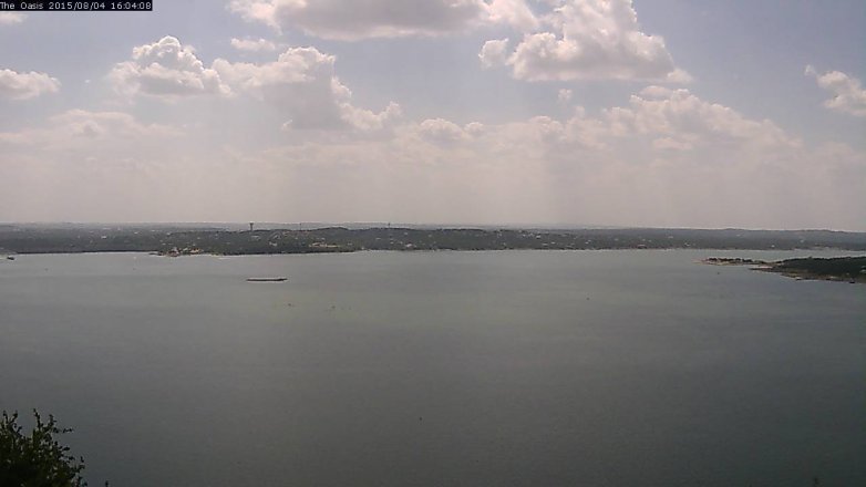 Lake Travis webcam, August 4, 2015 3:10 PM CT