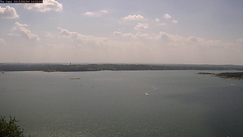 Lake Travis webcam, August 4, 2015 3:40 PM CT