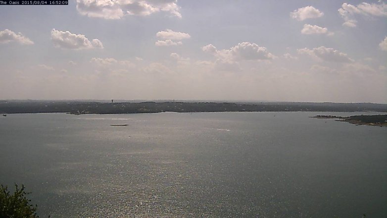 Lake Travis webcam, August 4, 2015 4:00 PM CT