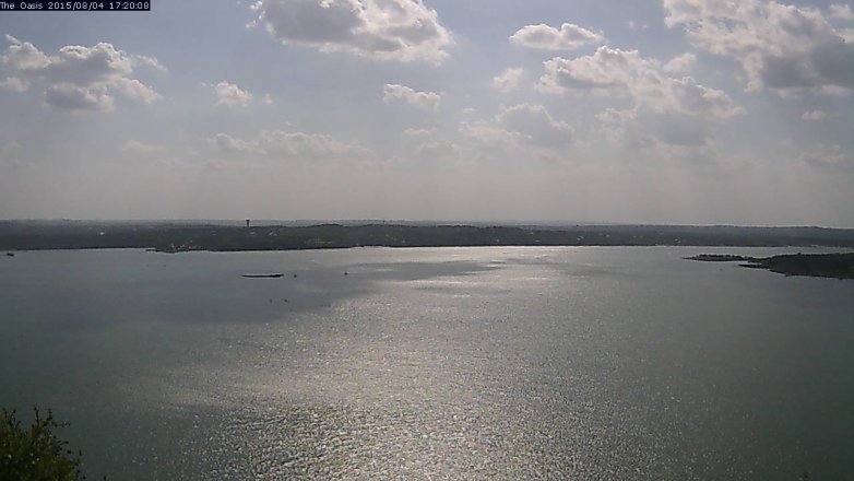Lake Travis webcam, August 4, 2015 4:25 PM CT