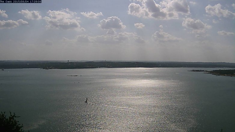 Lake Travis webcam, August 4, 2015 4:35 PM CT