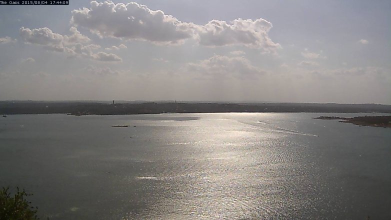 Lake Travis webcam, August 4, 2015 4:50 PM CT