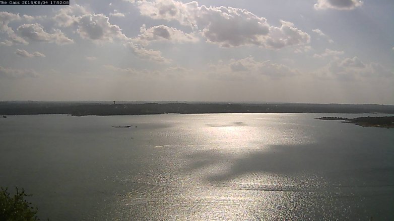 Lake Travis webcam, August 4, 2015 5:00 PM CT
